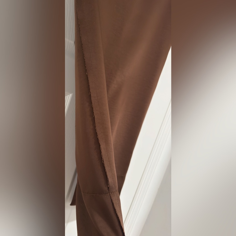 Zara brown midi pencil SATIN EFFECT SKIRT ZW COLLECTION - Picture 6 of 13